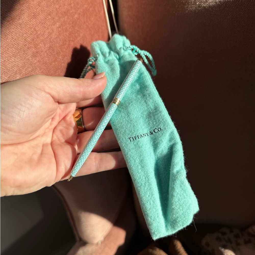 Tiffany & Co. Turquoise Pouch with Pen